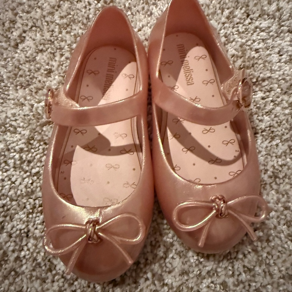 Mini Melissa Blush Pink Dress Shoes for Kids